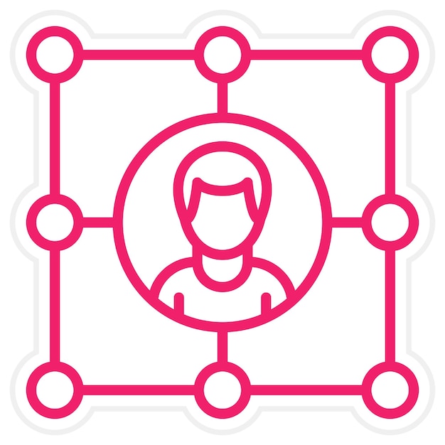 Vectorontwerp Netwerk Icon Style