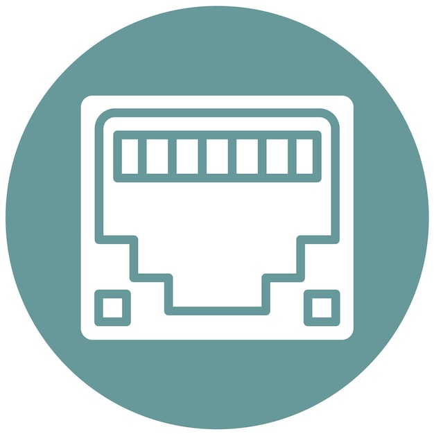 Vectorontwerp Netwerk Port Icon Style