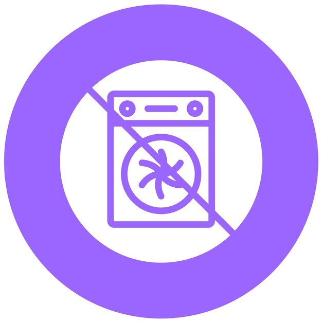Vectorontwerp Niet wassen Icon Style