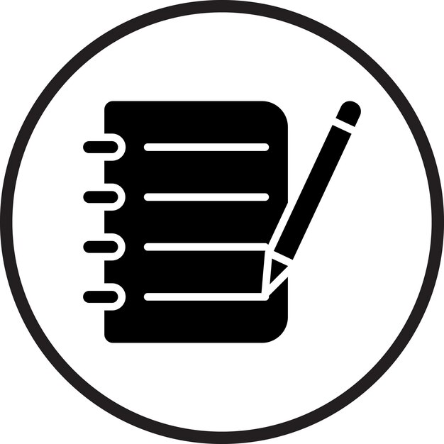 Vectorontwerp notebook icoon stijl