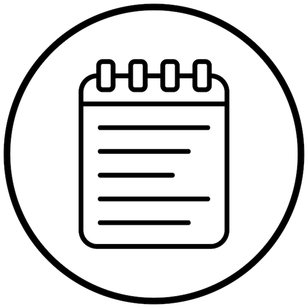 Vectorontwerp notebook icoon stijl