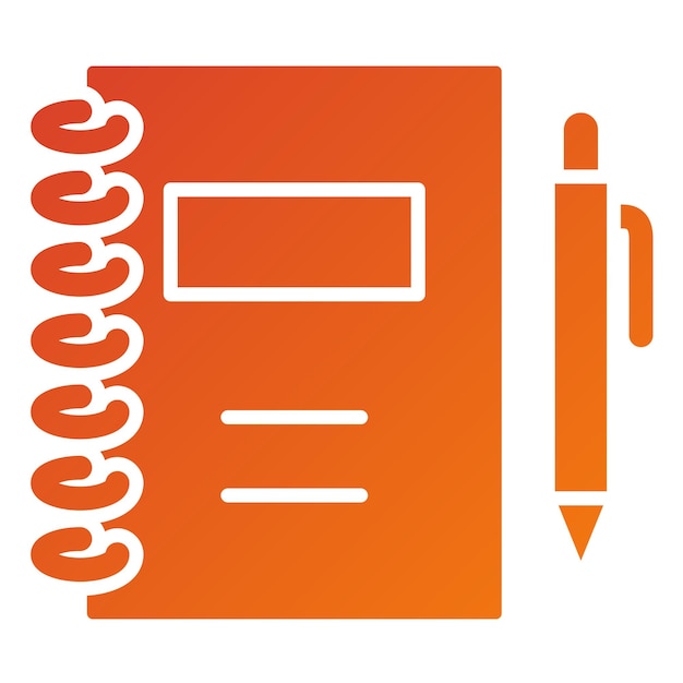 Vectorontwerp notebook icoon stijl
