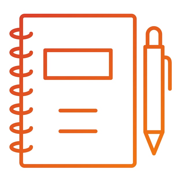 Vectorontwerp notebook icoon stijl
