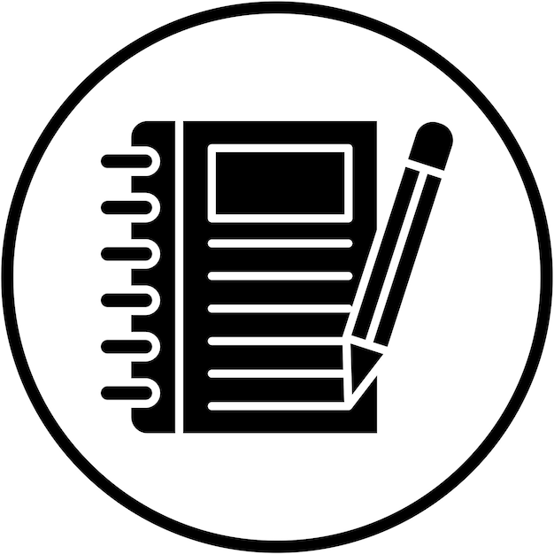 Vectorontwerp notebook icoon stijl