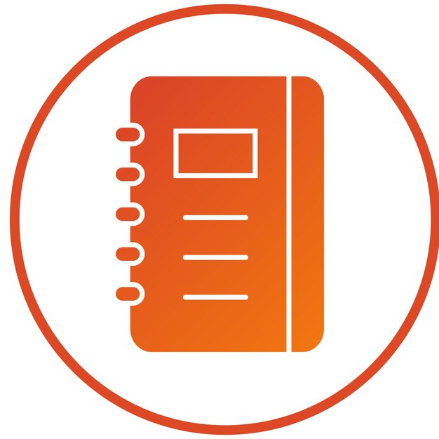 Vectorontwerp notebook icoon stijl