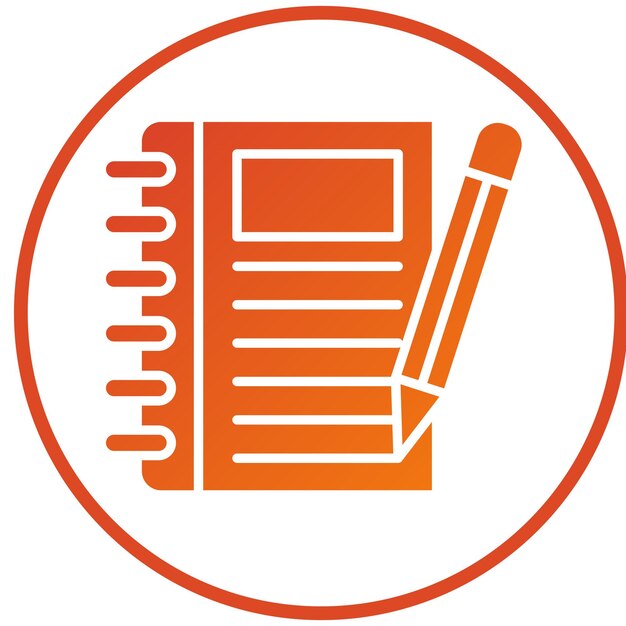 Vectorontwerp notebook icoon stijl
