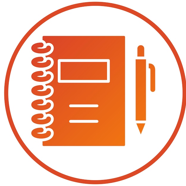 Vectorontwerp notebook icoon stijl