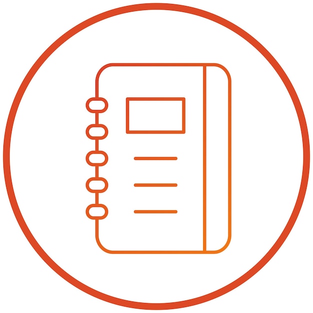 Vectorontwerp notebook icoon stijl