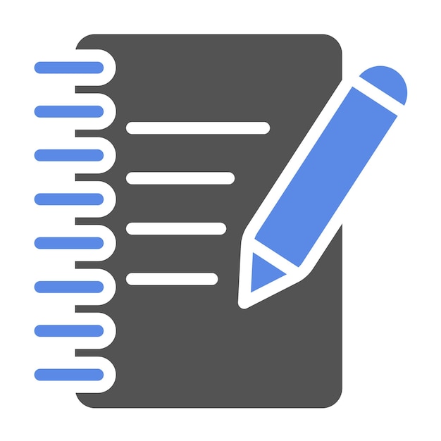 Vectorontwerp notebook icoon stijl