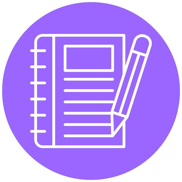 Vectorontwerp notebook icoon stijl