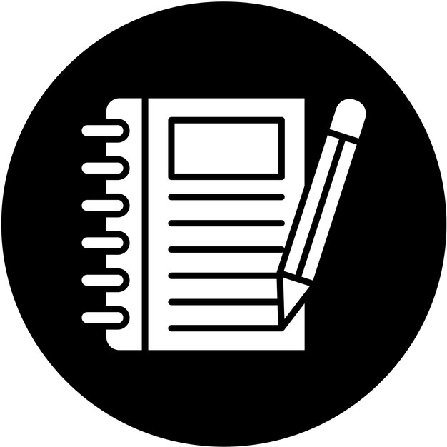 Vectorontwerp notebook icoon stijl