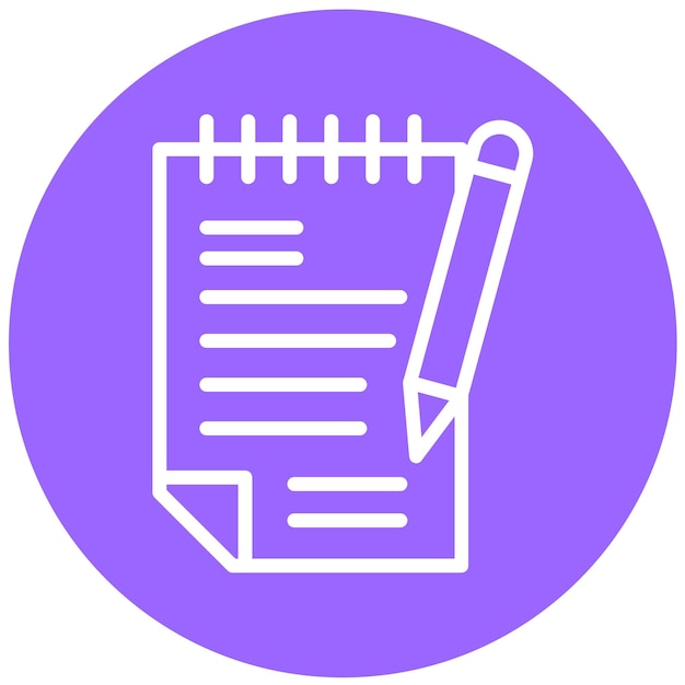 Vectorontwerp Notitieblok Icon Stijl