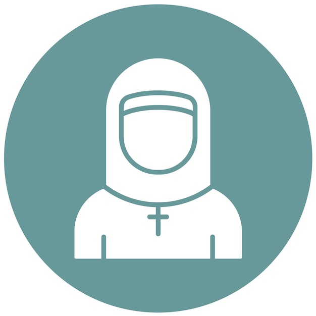 Vectorontwerp Nun Icon Style