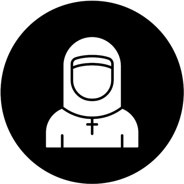 Vectorontwerp Nun Icon Style