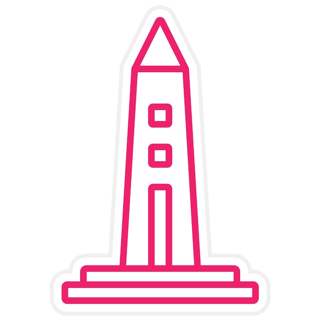 Vectorontwerp Obelisk Icon Style