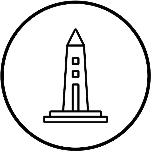 Vectorontwerp Obelisk Icon Style