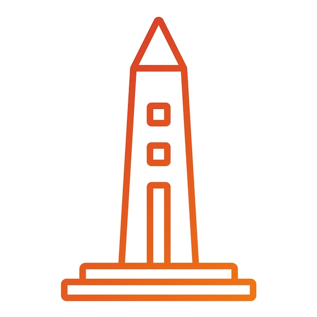 Vectorontwerp Obelisk Icon Style