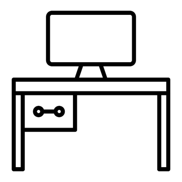 Vectorontwerp Office Desk Icon Style