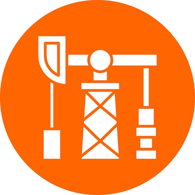 Vectorontwerp oliepomp Icon Style