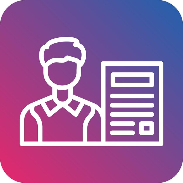 Vectorontwerp Onafhankelijke aannemer Icon Style