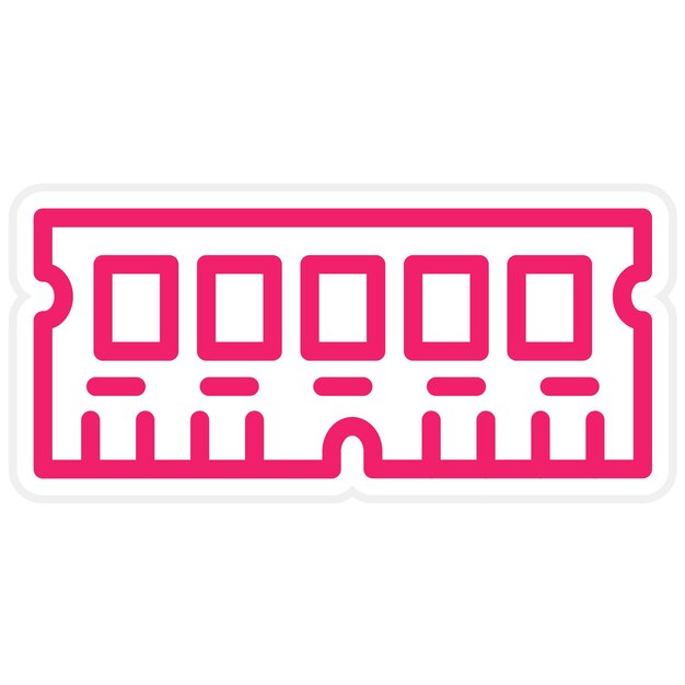 Vectorontwerp Onbuffered RAM Icon Style