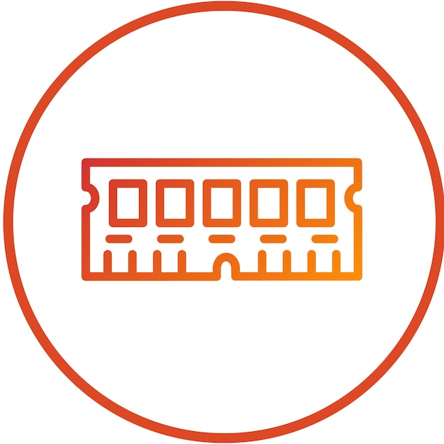 Vectorontwerp Onbuffered RAM Icon Style