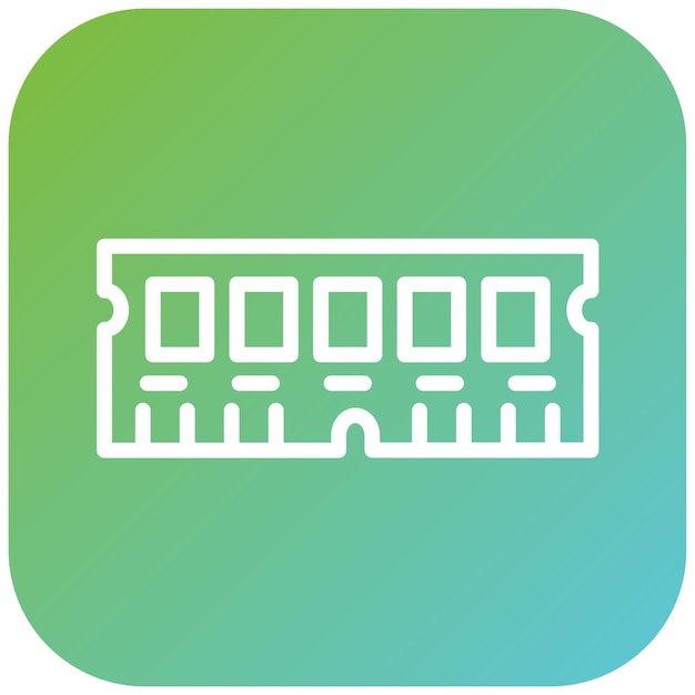 Vectorontwerp Onbuffered RAM Icon Style