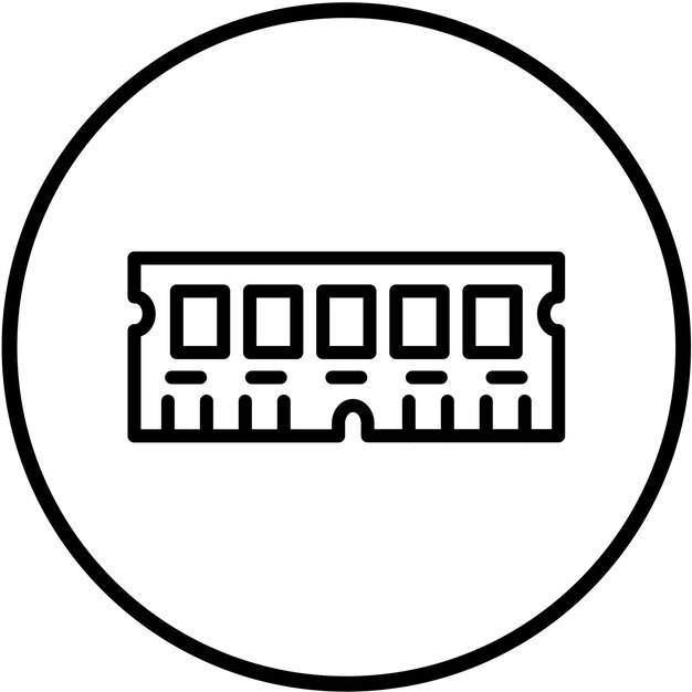 Vectorontwerp Onbuffered RAM Icon Style