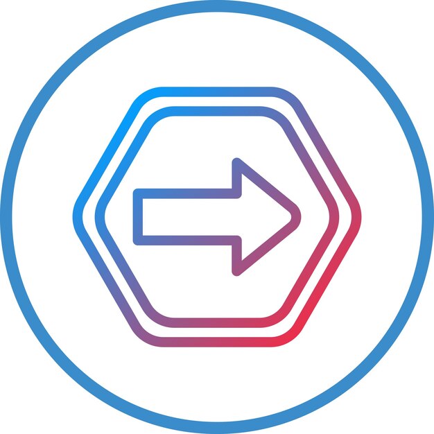 Vectorontwerp One Way Icon Style