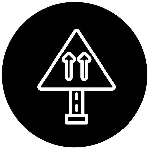 Vectorontwerp One Way Icon Style