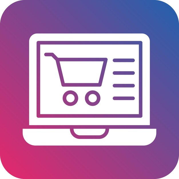 Vectorontwerp Online bestelsysteem Icon Style