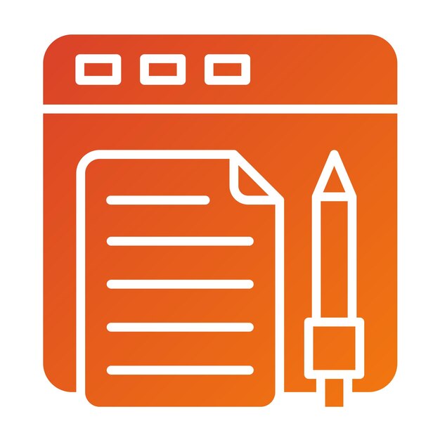Vectorontwerp Online inhoud Icon Style