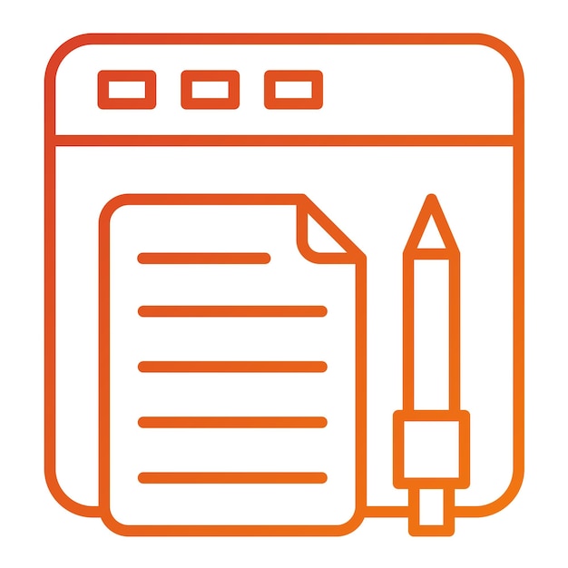 Vectorontwerp Online inhoud Icon Style