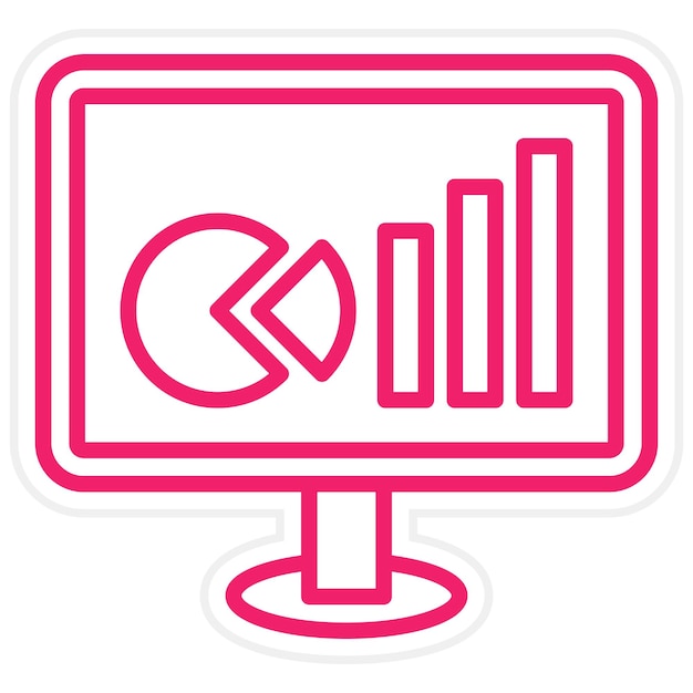 Vectorontwerp Online Rapport Icon Stijl