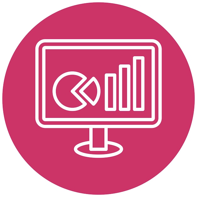 Vectorontwerp Online Rapport Icon Stijl