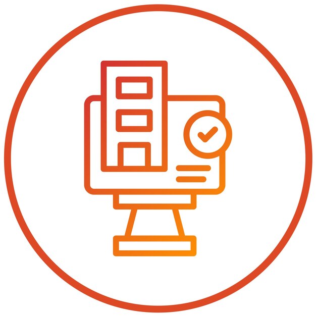 Vectorontwerp Online reservering Icon Style