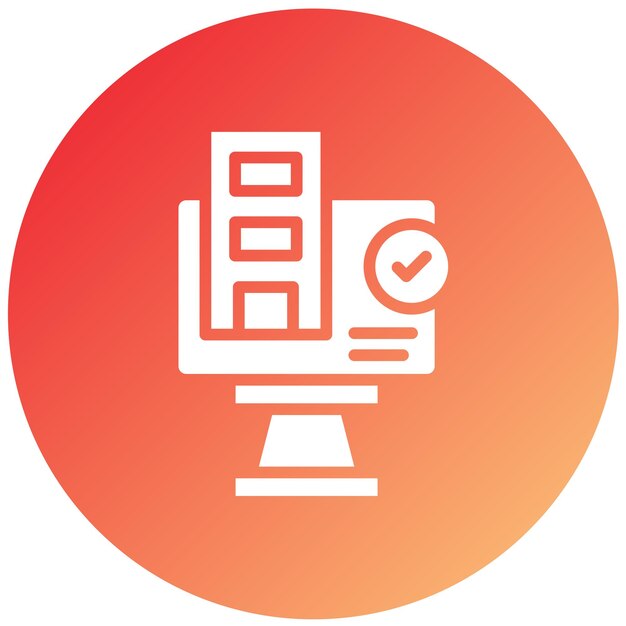 Vectorontwerp Online reservering Icon Style