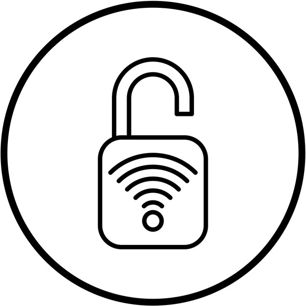 Vectorontwerp Open Smart Lock Icon Style