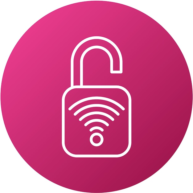 Vectorontwerp Open Smart Lock Icon Style