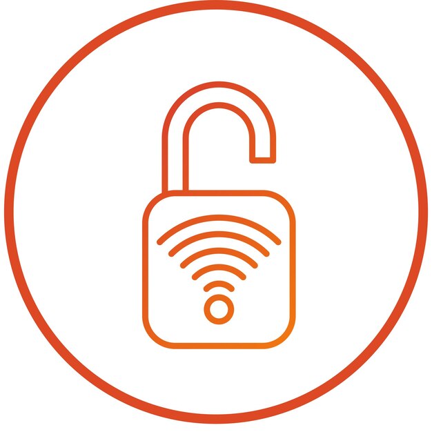 Vectorontwerp Open Smart Lock Icon Style