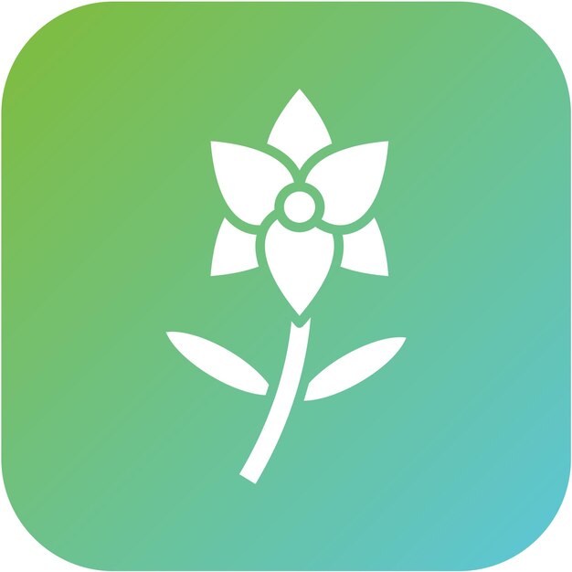Vectorontwerp Orchidee Icon Stijl