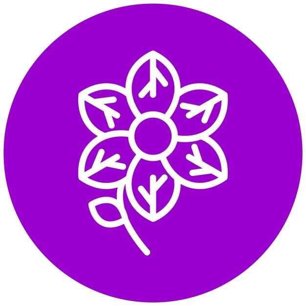 Vectorontwerp Orchidee Icon Stijl