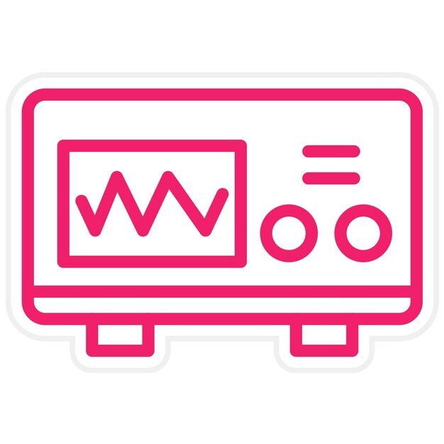 Vectorontwerp Oscilloscope Icon Style