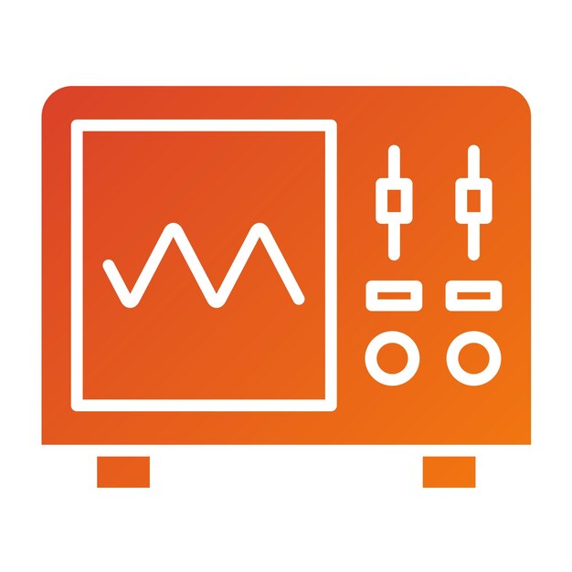 Vectorontwerp Oscilloscope Icon Style