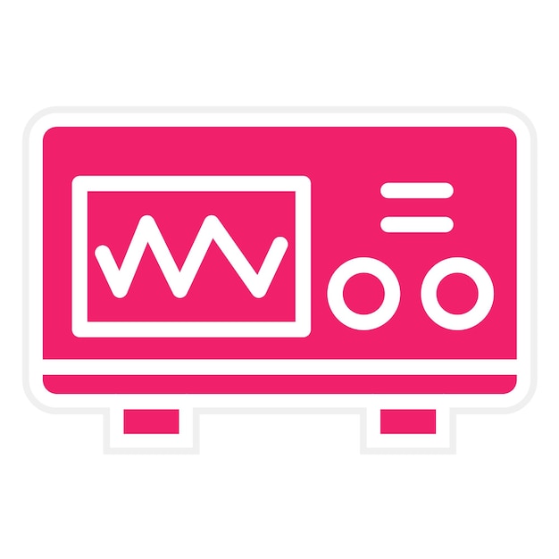Vectorontwerp Oscilloscope Icon Style