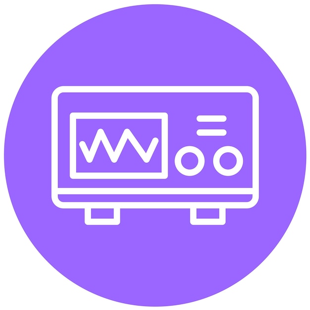 Vectorontwerp Oscilloscope Icon Style
