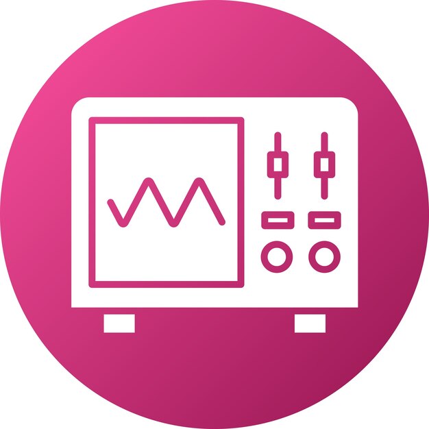 Vectorontwerp Oscilloscope Icon Style
