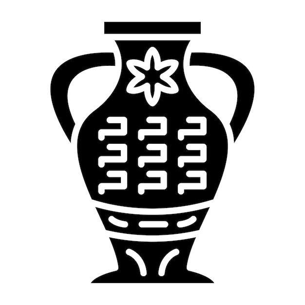 Vectorontwerp Oude Vase Icon Stijl