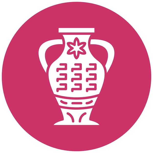 Vectorontwerp Oude Vase Icon Stijl