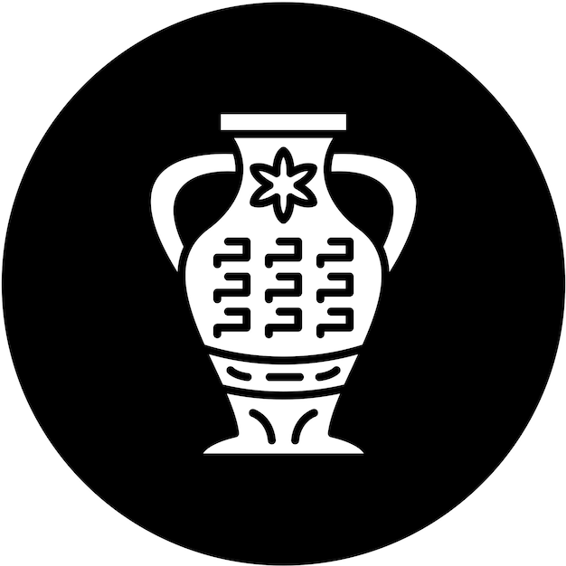 Vectorontwerp Oude Vase Icon Stijl